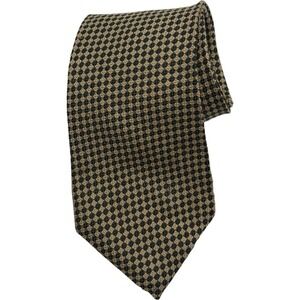 Vintage Andrew Roberts Olive & White Checkered Silk Tie – Classic‎ Style